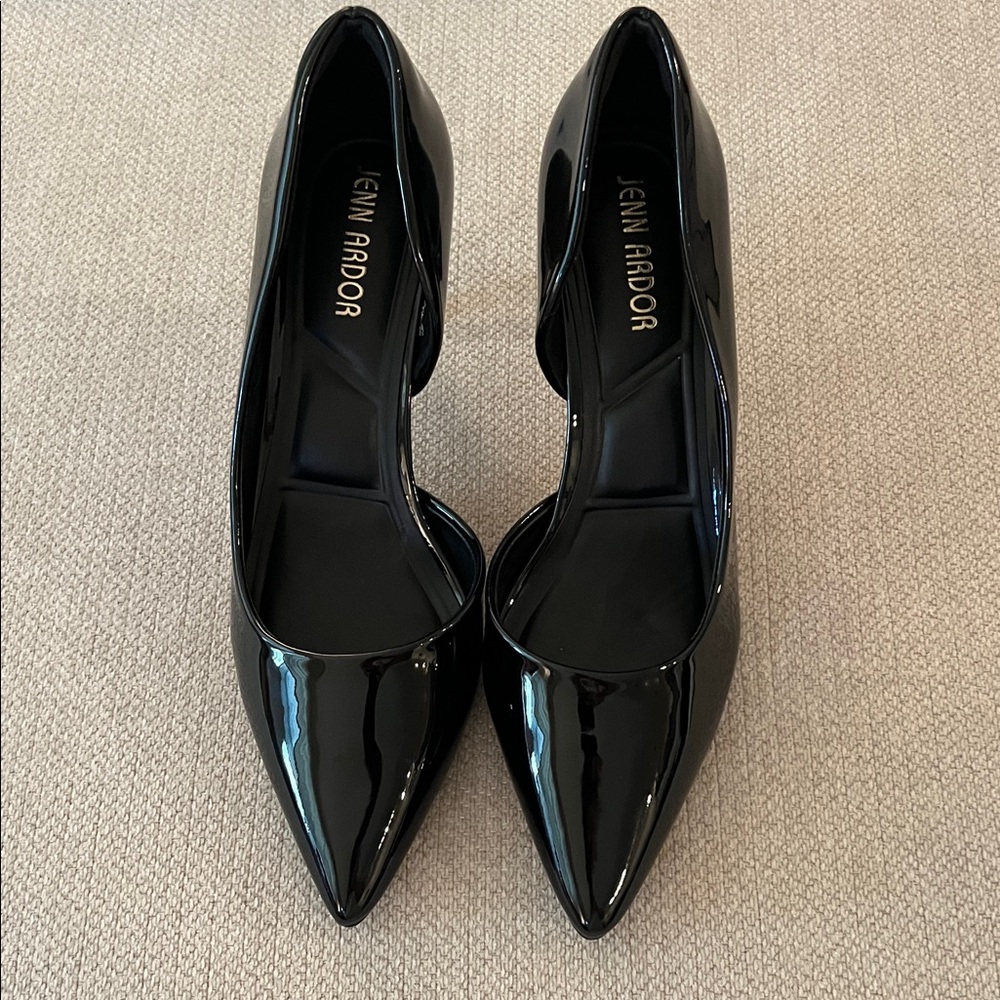 Jenn Ardor Glossy Black Heels